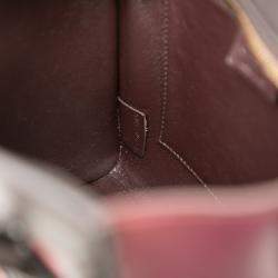 مملوكة مسبقًا Celine Red Nano Tricolor Leather Luggage Tote