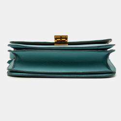 Pre Owned حقيبة بوكس كلاسيك جلد عجل وسط زرقاء سيلين