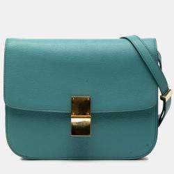 مملوكة مسبقًا Celine Blue Medium Calfskin Classic Box