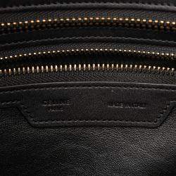 Pre Owned Celine Brown Micro Tricolor Leather Luggage Tote