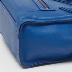 Pre Owned Celine Luggage Nano Blue Leather Tote