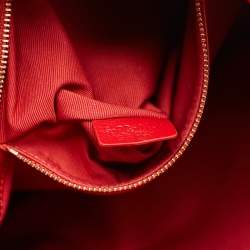 Pre Owned Celine Red Quilted Leather Drawstring Backpack