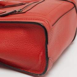 مملوكة مسبقًا حقيبة يد سيلين نانو لاجيدج جلد برتقالي