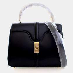 مملوكة مسبقًا Celine Small Black Calfskin 16 Top Handle Bag