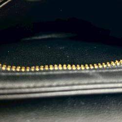 Pre Owned Celine Black Teen Shiny Calfskin Triomphe Besace Clea Chain Crossbody