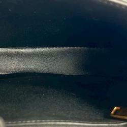 Pre Owned Celine Black Teen Shiny Calfskin Triomphe Besace Clea Chain Crossbody