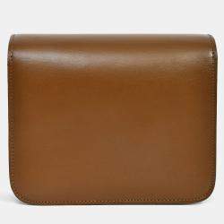 Pre Owned حقيبة كروس بودي بوكس صغيرة جلد بنية سيلين