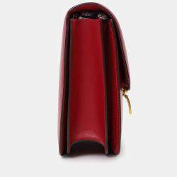Pre Owned Celine Red Leather Medium Box Bag