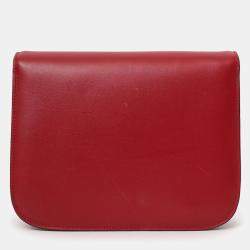 Pre Owned Celine Red Leather Medium Box Bag