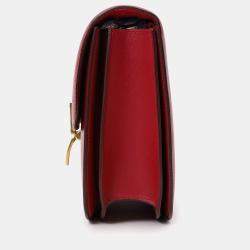 Pre Owned Celine Red Leather Medium Box Bag