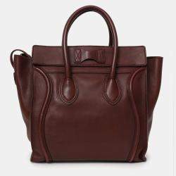 Pre Owned حقيبة يد توتس سيلين لاغيدغ جلد عجل ناعم خمري صغيرة