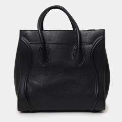 مملوكة مسبقًا حقيبة يد سيلين فانتوم لاجدج جلد أسود متوسطة