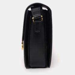 Pre Owned Celine Black Shiny Calfskin Classique Triomphe Shoulder Bag