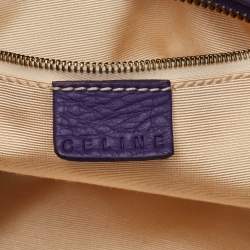 Pre Owned Celine Vintage Purple Leather Satchel