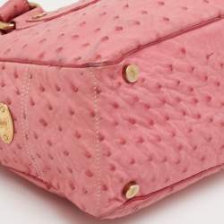 Pre Owned حقيبة يد سيلين بوغي نعامة وردية