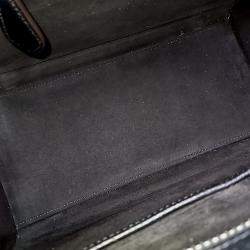 Pre Owned حقيبة أمتعة جلد أسود سيلين