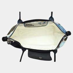 مملوكة مسبقًا  حقيبة تريبيز سيليين متوسطة الحجم رمادي و بورغندي جلد ثعبان سويدي