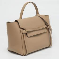 مملوكة مسبقًا Celine Belt Mini Beige Leather Top Handle Bag