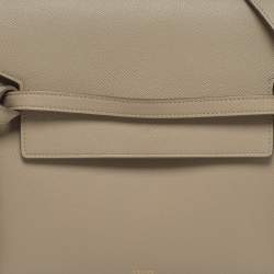 مملوكة مسبقًا Celine Belt Mini Beige Leather Top Handle Bag