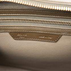 مملوكة مسبقًا Celine Brown Yellow Micro Tricolor Leather Luggage Tote