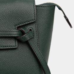 Pre Owned Celine Green Pico Grained Calfskin Belt Bag