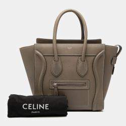 مملوكة مسبقًا حقيبة يد سيلين مايكرو لاغيدج جلد بني