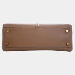 مملوكة مسبقًا Celine Brown Medium Leather Classique 16 Top Handle Bag