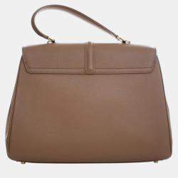 مملوكة مسبقًا Celine Brown Medium Leather Classique 16 Top Handle Bag