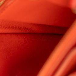 Pre Owned Celine Red Medium Calfskin Classic Box