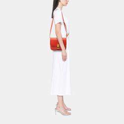 Pre Owned Celine Red Medium Calfskin Classic Box