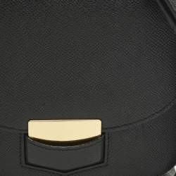 Pre Owned Celine Trotteur Small Black Leather Flap Shoulder Bag