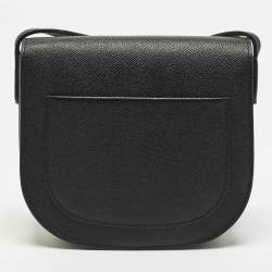 Pre Owned Celine Trotteur Small Black Leather Flap Shoulder Bag