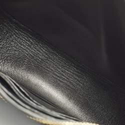 Pre Owned Celine Trotteur Small Black Leather Flap Shoulder Bag