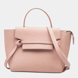 Pre Owned Celine Pink Micro Grained Calfskin Belt Bag