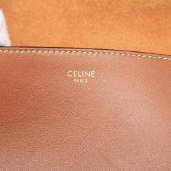 مملوكة مسبقًا حقيبة كروس بودي سيلين بنية وسط جلد عجل ترومف فولكو