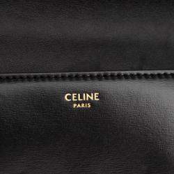 Pre Owned حقيبة كتف سلسلة سيلين كلود جلد عجل لامع أسود