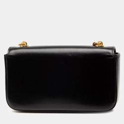 Pre Owned حقيبة كتف سلسلة سيلين كلود جلد عجل لامع أسود