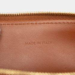 Pre Owned Celine Brown Smooth Calfskin Cuir Triomphe Clutch on Chain