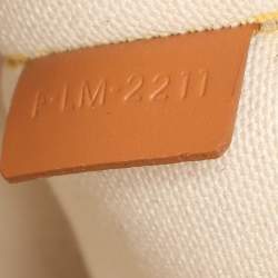 Pre Owned Celine Cabas Mini Tan/White Canvas and Leather Vertical Tote