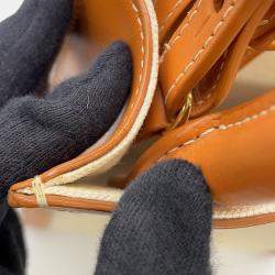 Pre Owned Celine Vertical Cabas 2-Way Tote Natural/Tan Canvas Leather Size Mini