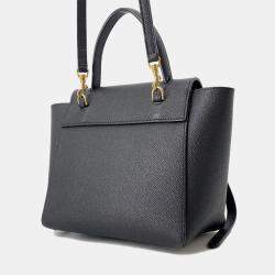 Pre Owned Celine Belt Bag Black Leather Size Nano