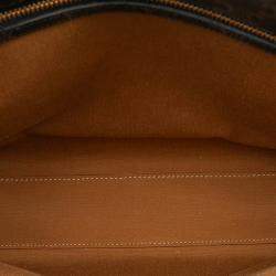 Pre Owned Celine Brown Medium Triomphe Coated Canvas Vertical Cabas Tote