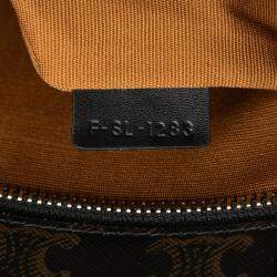 Pre Owned Celine Brown Medium Triomphe Coated Canvas Vertical Cabas Tote