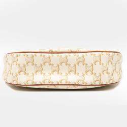 مملوكة مسبقًا حقيبة سيلين أفا كتف قماش مغلف تريومف بني