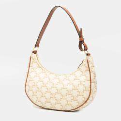 مملوكة مسبقًا حقيبة سيلين أفا كتف قماش مغلف تريومف بني