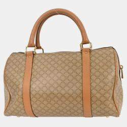 Pre Owned Celine Beige Macadam Duffle Handbag