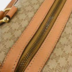 Pre Owned Celine Beige Macadam Duffle Handbag