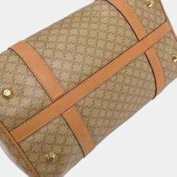 Pre Owned Celine Beige Macadam Duffle Handbag