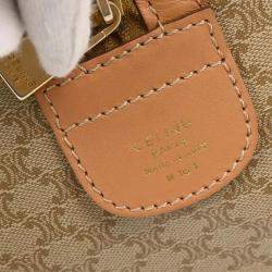 Pre Owned Celine Beige Macadam Duffle Handbag