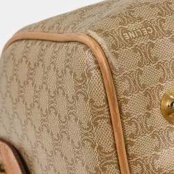 Pre Owned Celine Beige Macadam Duffle Handbag